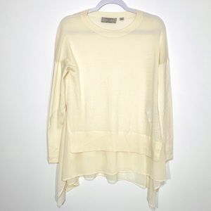 All Saints • Libby Chiffon Hem Wool Sweater